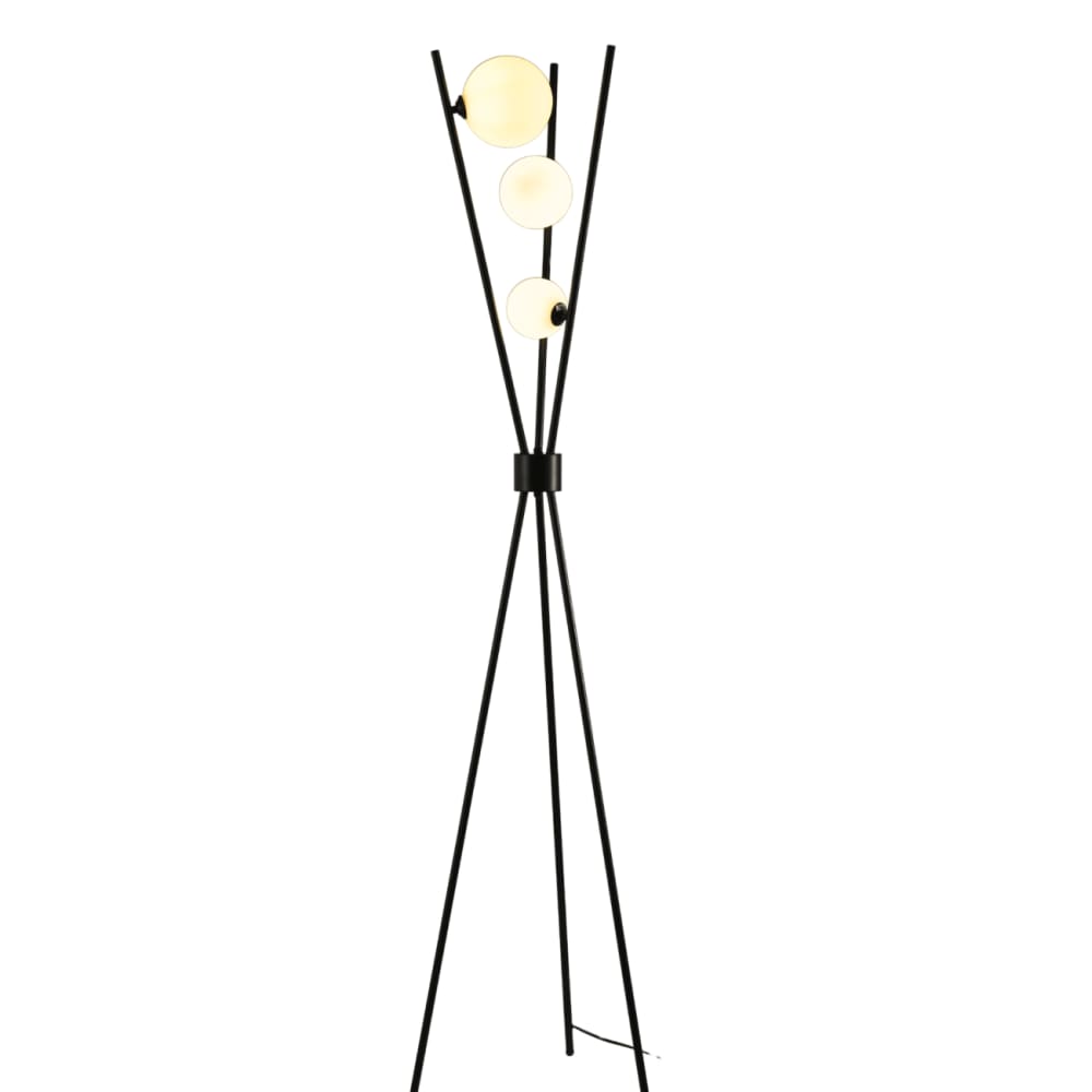Lampadaire en verre noir et blanc 165 cm