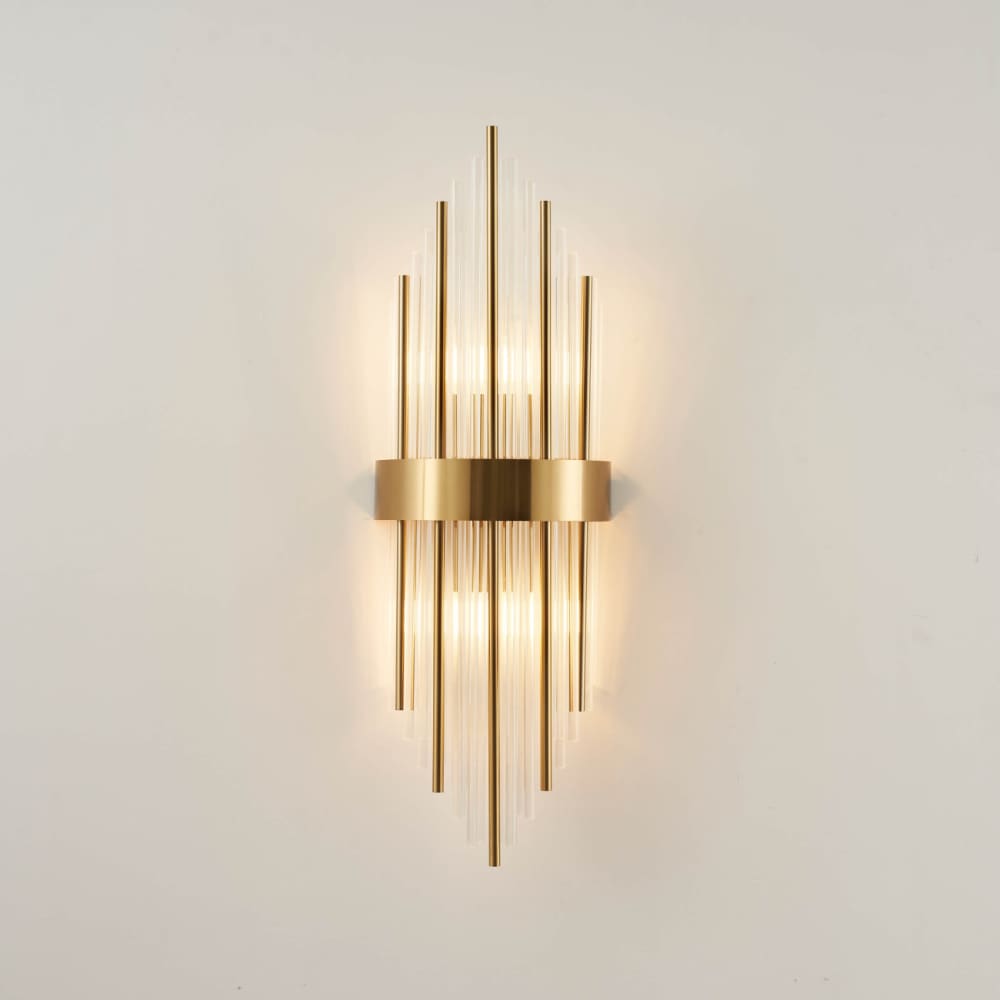 Applique en verre transparent et doré 60 cm — vue 4