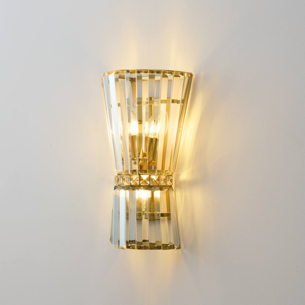 Applique en verre transparent et doré 42 cm — vue 4