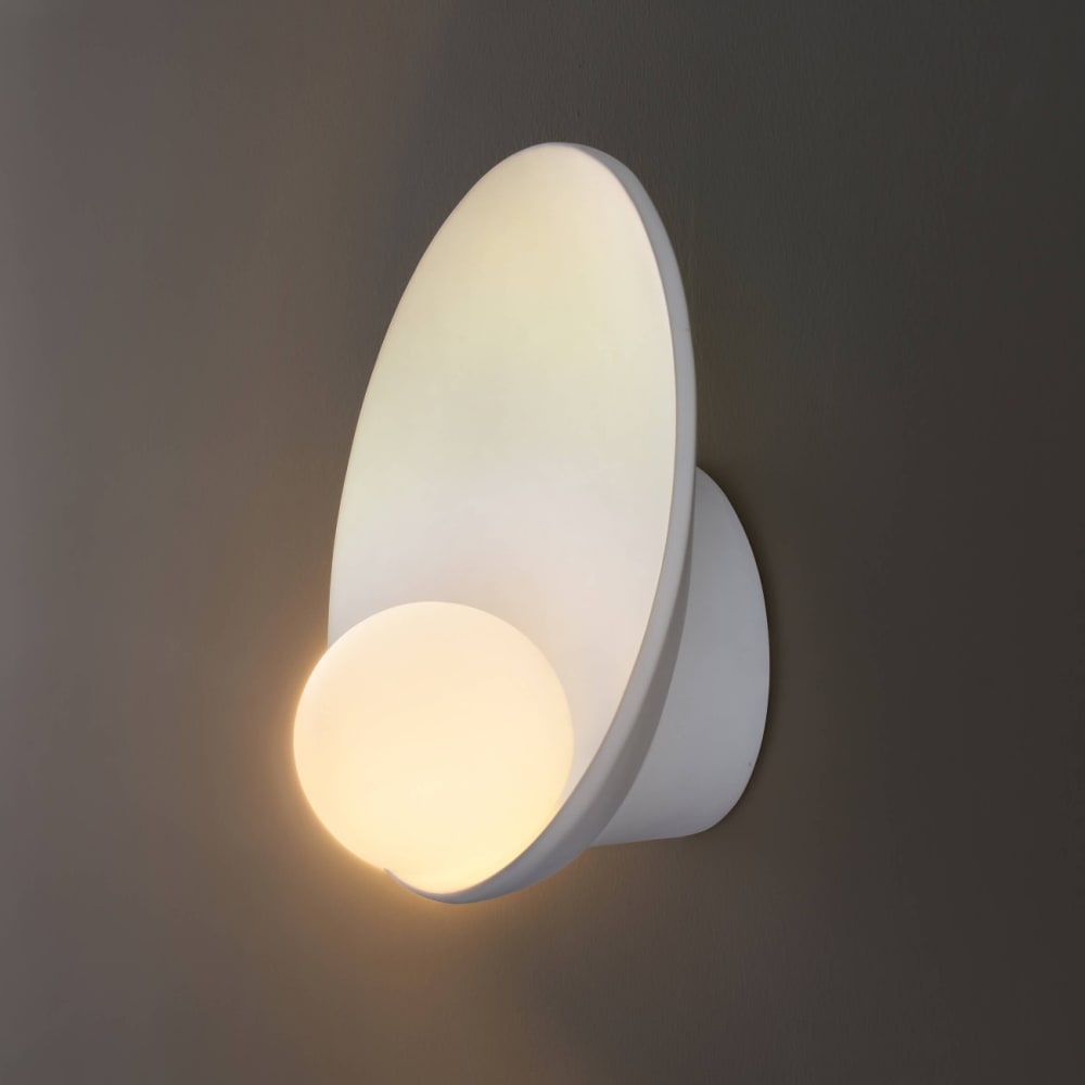 Applique en verre blanc 23 cm - Maisons du Monde