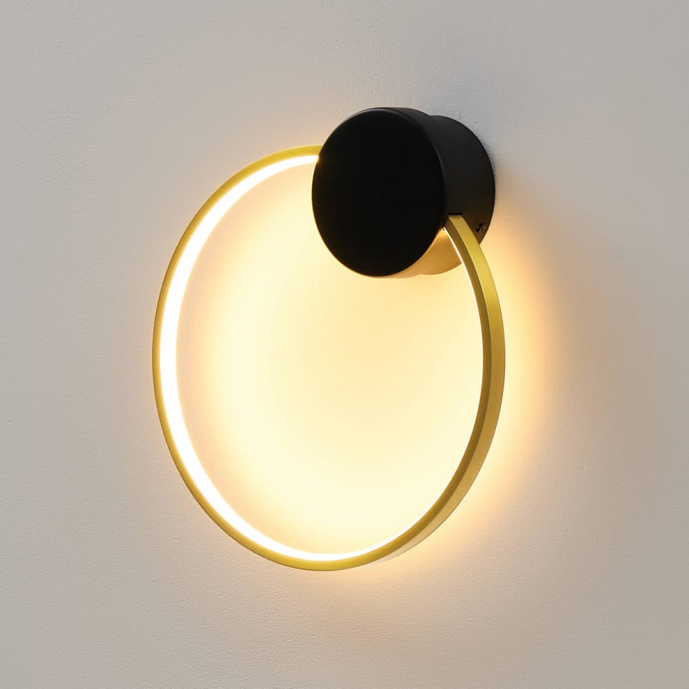 Applique en aluminium et silicone laiton et noir 34 cm - Maisons du Monde