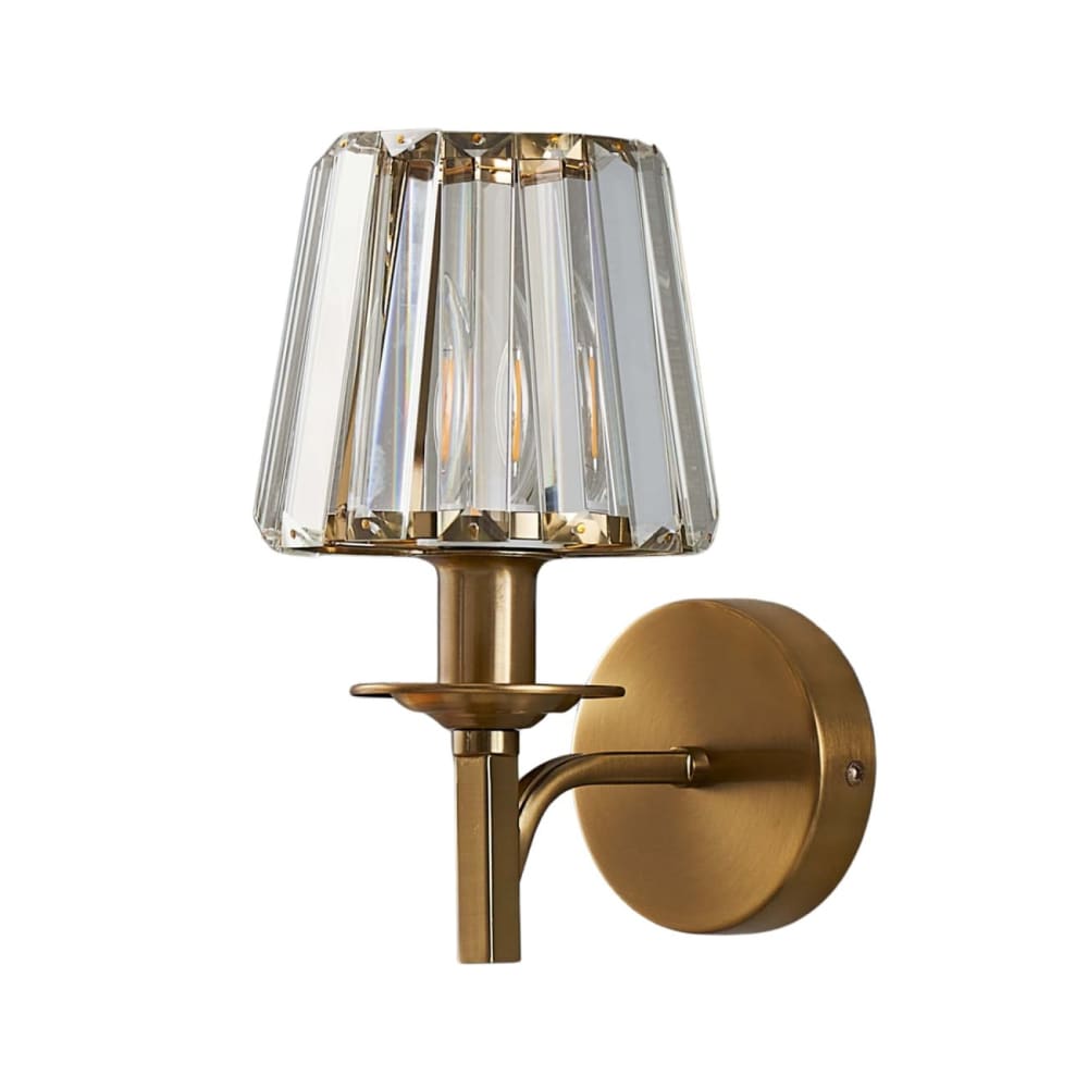 Applique en verre Transparent et doré 24.5 cm