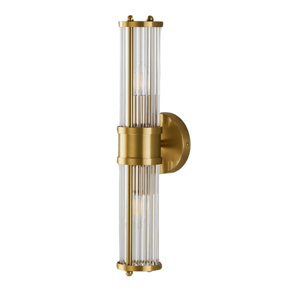 Applique en verre Transparent et doré 50 cm