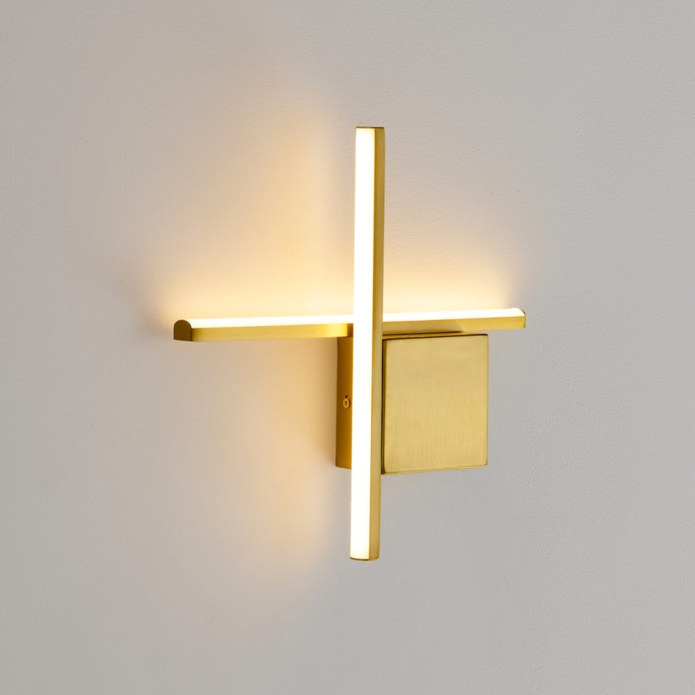 Applique en aluminium, fer et silicone laiton 30 cm — vue 4
