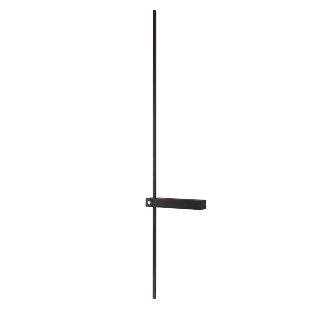 Kosilum Wandleuchte aus Aluminium 99 cm, Schwarz Schwarz Metall