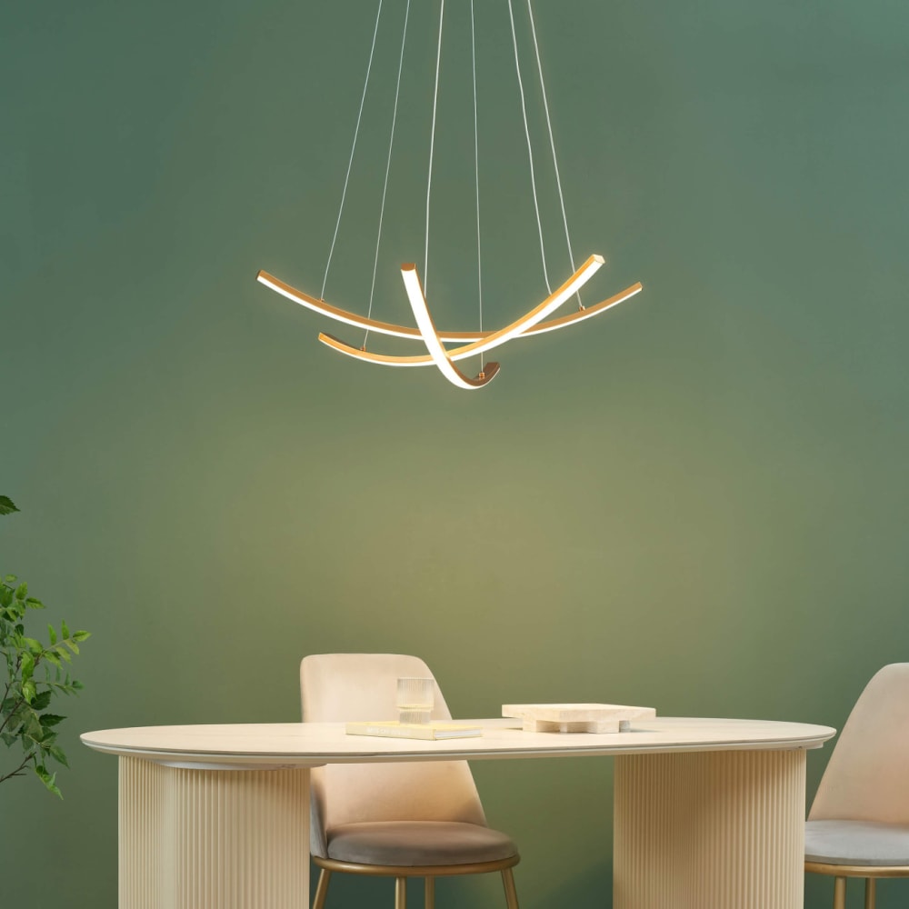 Suspension en aluminium et silicone doré / laiton 60 cm — vue 4