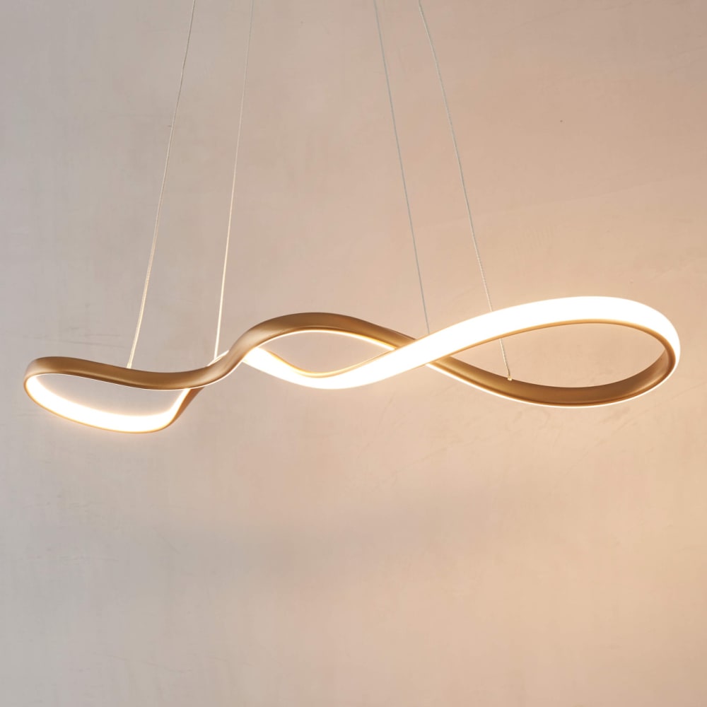 Suspension en aluminium et silicone doré / laiton 80 cm — vue 3