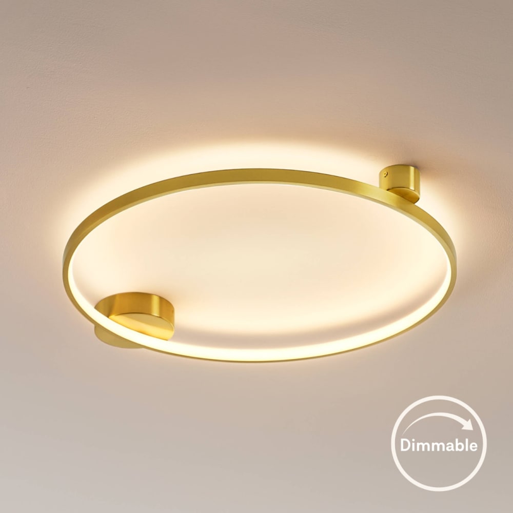 Plafonnier en aluminium et silicone laiton 63 cm — vue 4