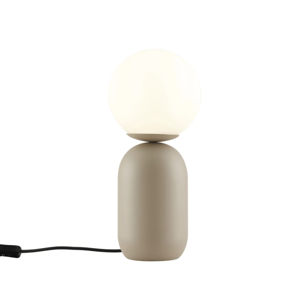 Luminaire en verre Blanc et taupe 33 cm