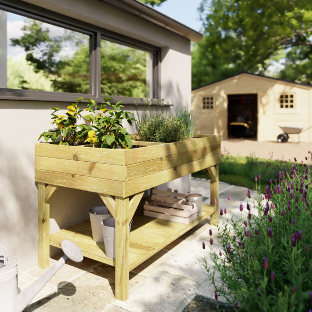 CARRE POTAGER SURÉLEVÉ EN BOIS 270L