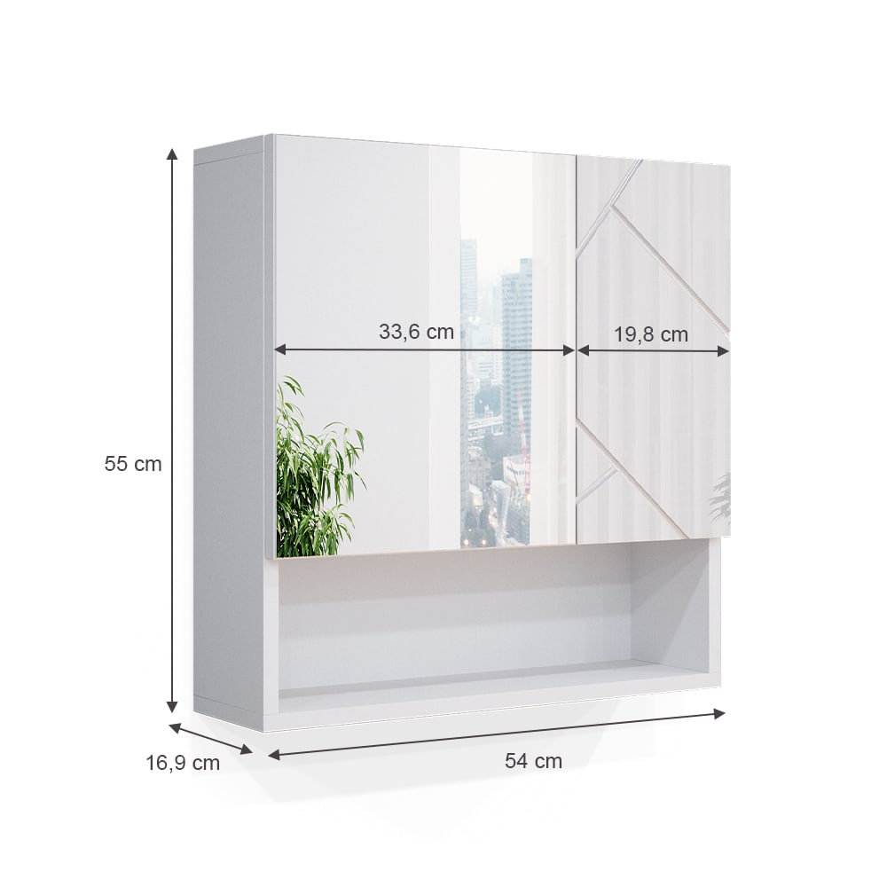 Armoire de toilette, blanche 54 x 55cm - Maisons du Monde