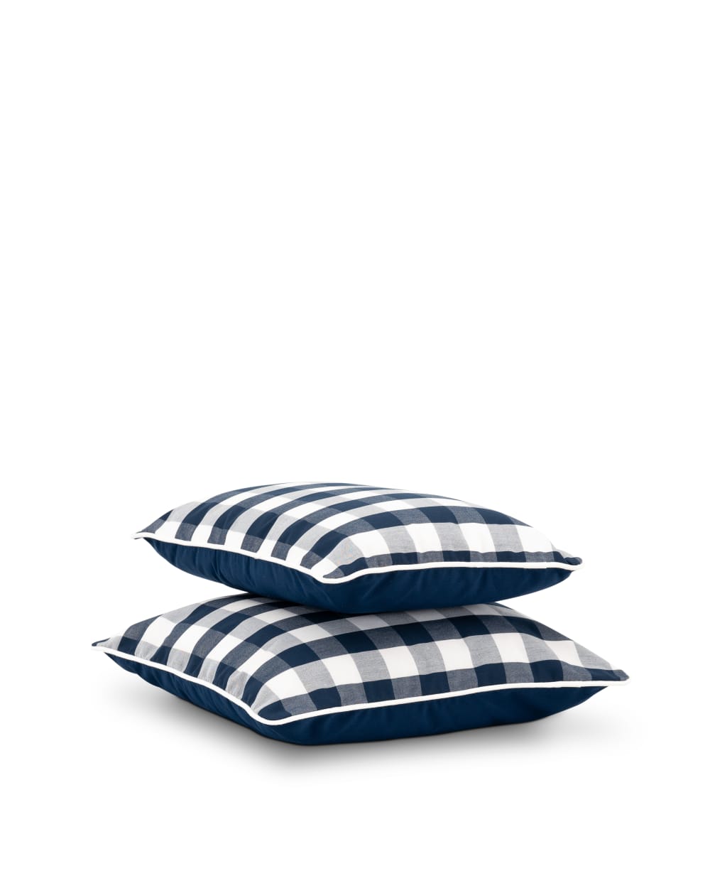 Lot de 2 coussins décoratifs à carreaux bleu/blanc - Maisons du Monde
