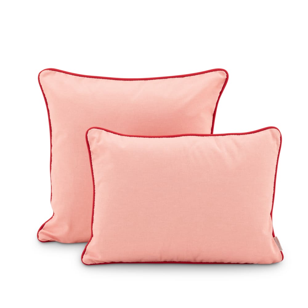Set de 2 coussins décoratifs rose/rouge