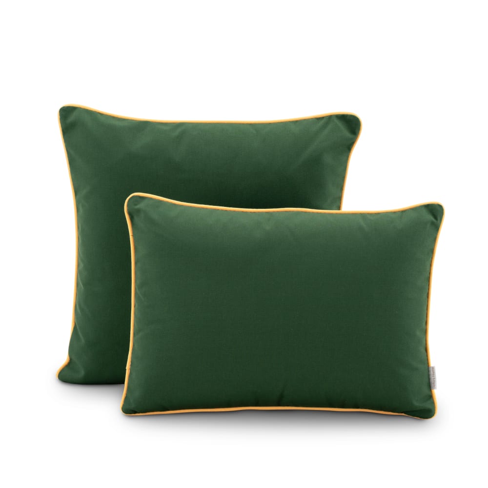 Set de 2 coussins décoratifs vert/jaune