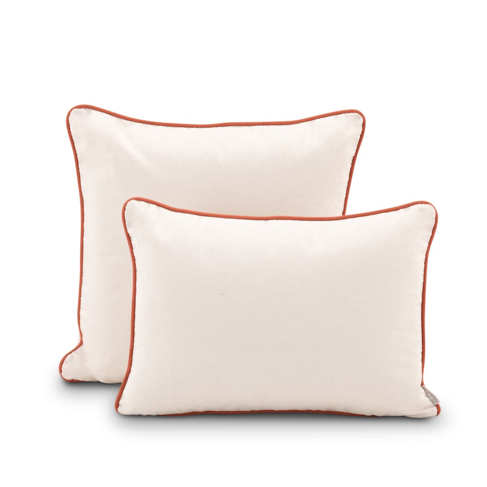Set de 2 coussins décoratifs écru/terracotta