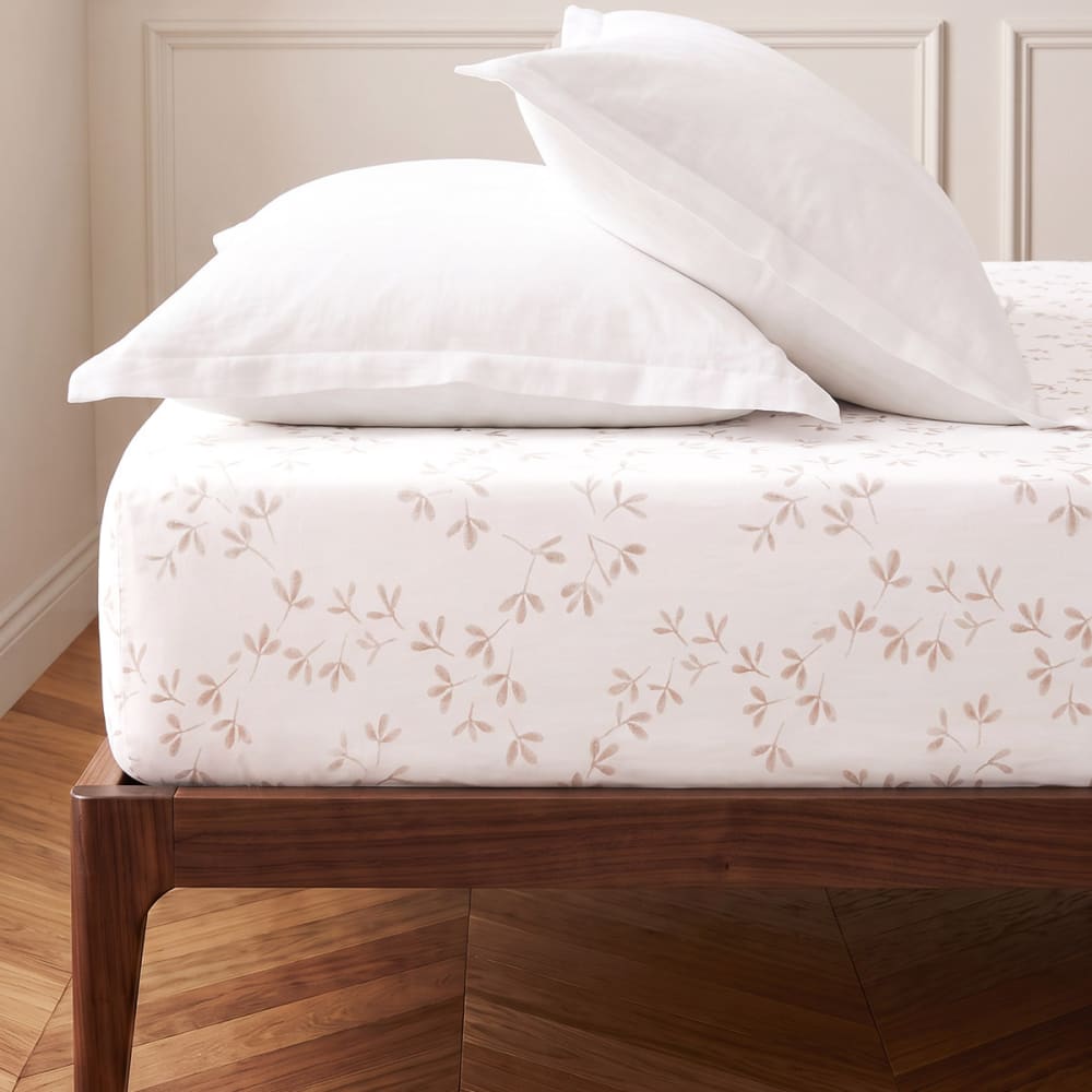 Sensei Maison Drap housse en percale de coton bonnet 30 cm poudre 80x200 cm Rose Certifié Oeko-Tex