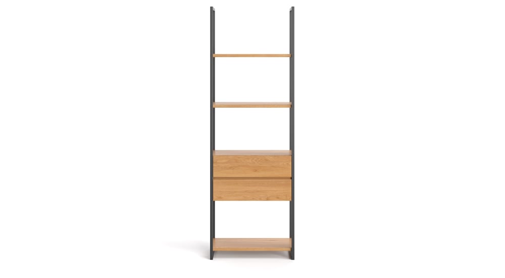 Danzz Bücherregal aus massivem Holz 60 cm Braun Holz