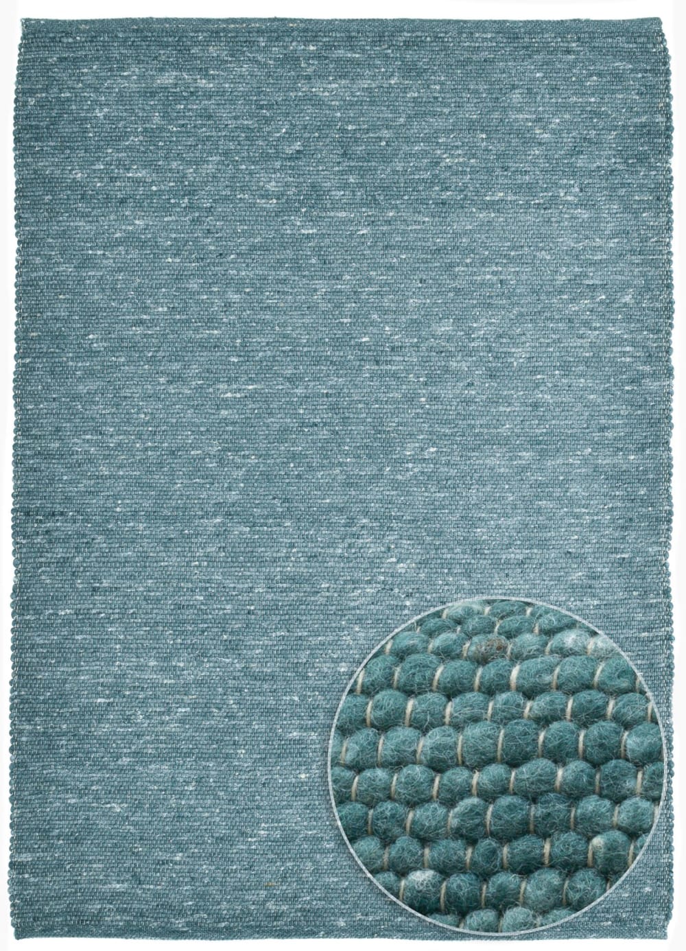 Tapis tissé main en laine vierge - Bleu foncé 120x180 cm