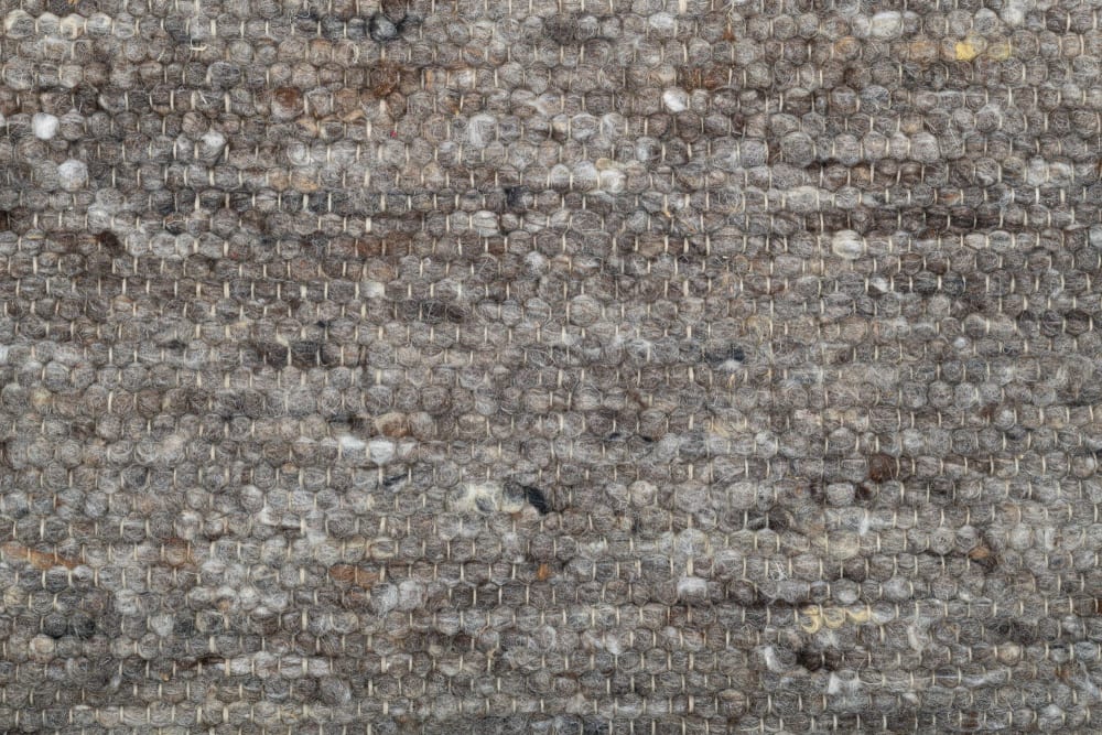Tapis tissé à la main en laine naturelle gris 70x240 — vue 4