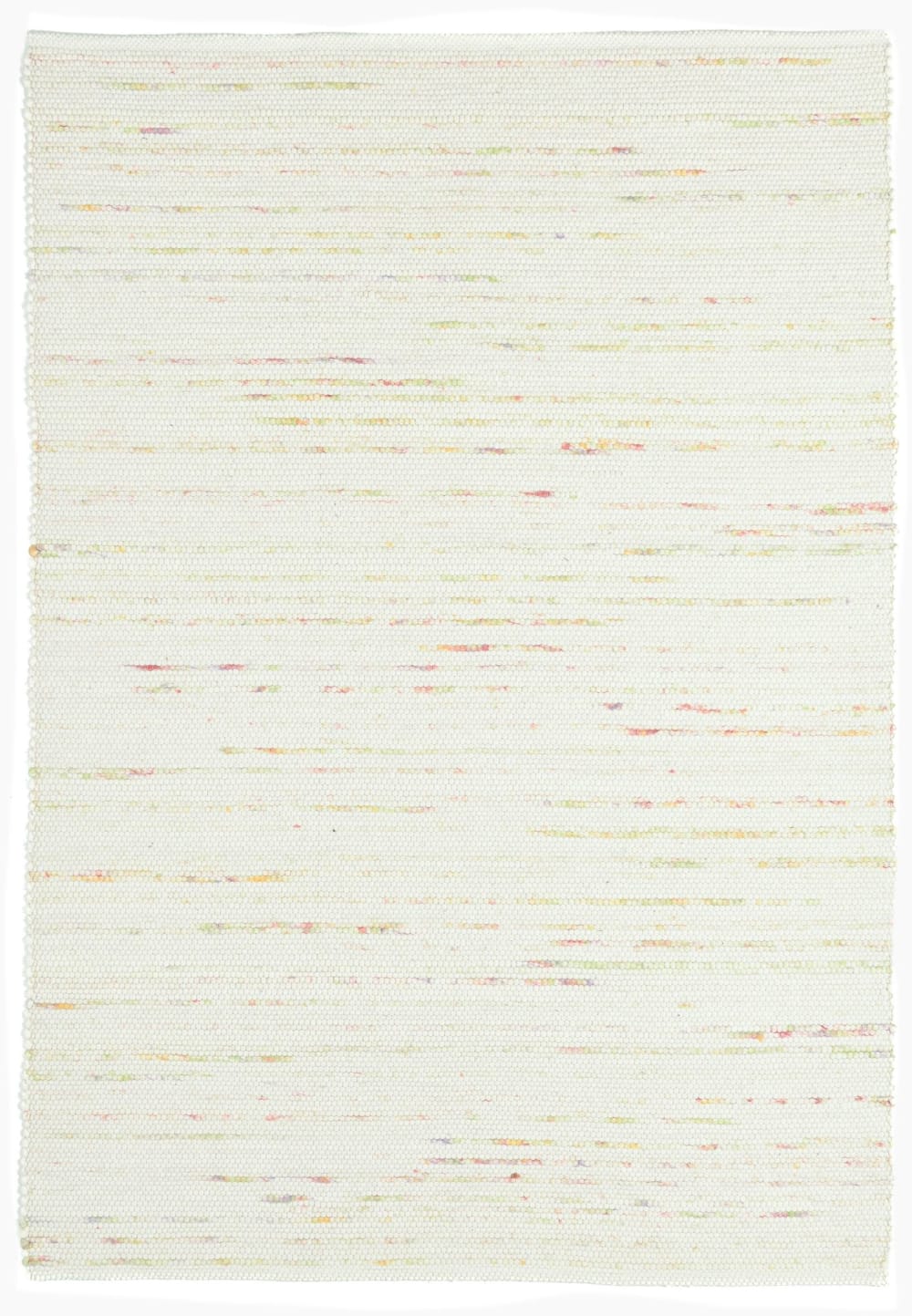THEKO Handgewebter Teppich aus Schurwolle - multi pastel 90x160 cm style landhaus Mehrfarbig