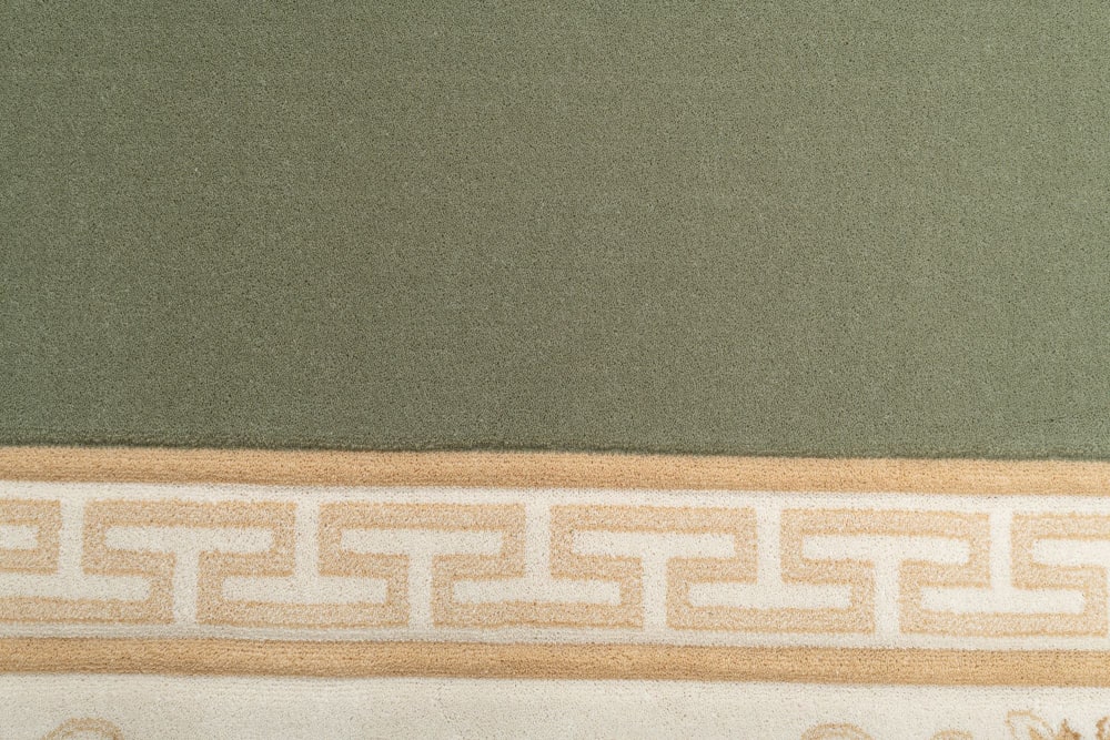 Tapis tissé avec bordure vert 40x60 cm — vue 4