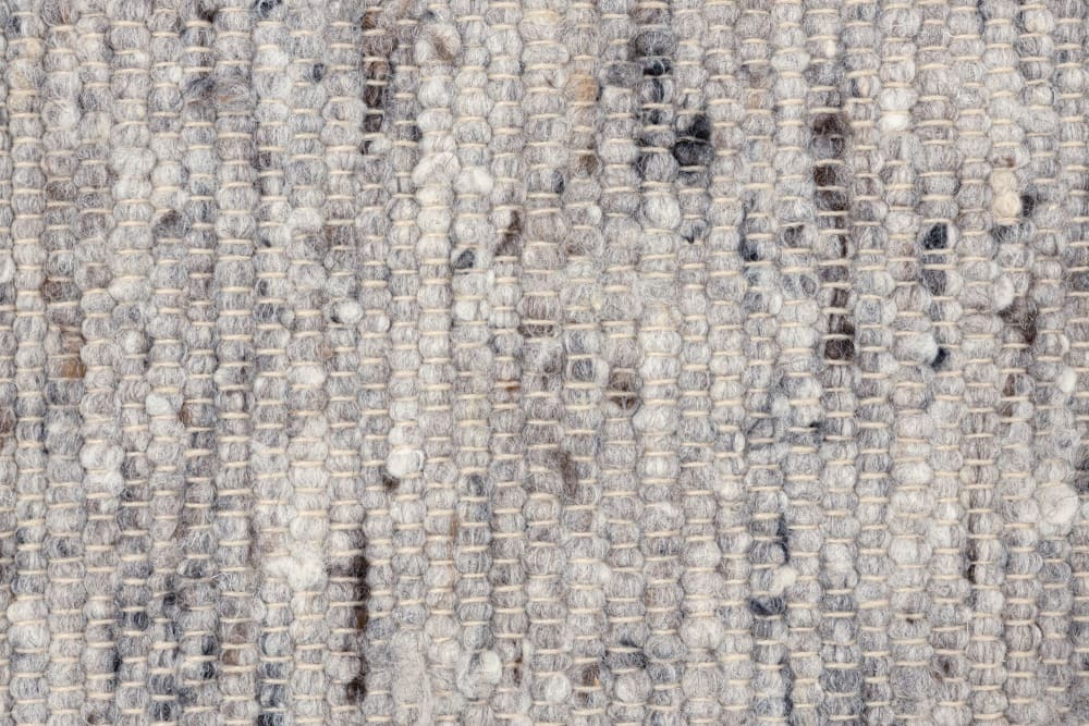 Tapis tissé à la main en laine naturelle gris 60x90 — vue 4