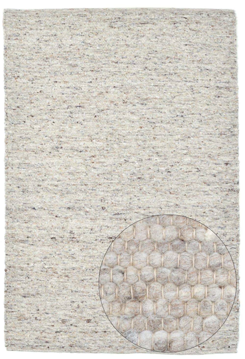 Tapis tissé à la main en laine naturelle sable 250x300