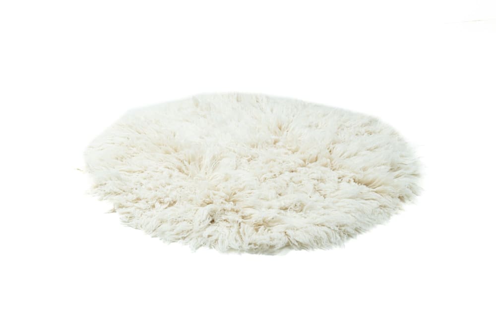 Flokati-Teppich aus Wolle natur D120 cm - Maisons Du Monde