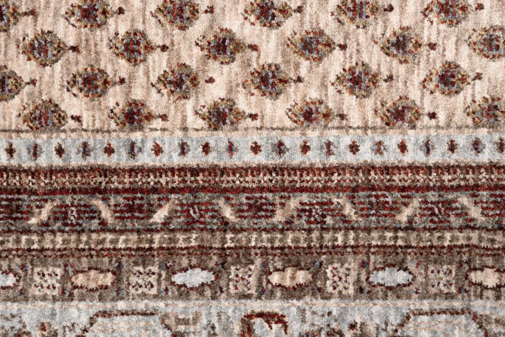 Tapis à bordure classique en polyester beige multicolore 60x130 cm — vue 4
