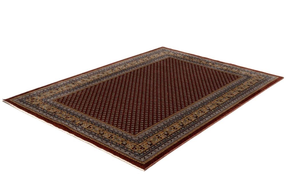 Teppich mit klassischer Bordüre aus Polyester rot multi 40x60 cm