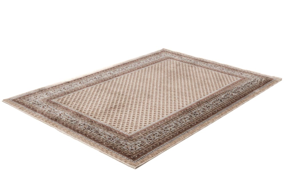 Tapis à bordure classique en polyester beige multicolore 40x60 cm — vue 3
