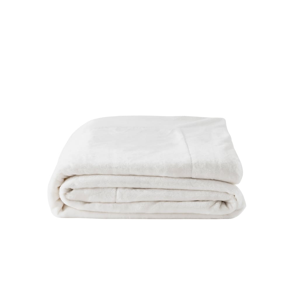 Plaid polaire uni polaire blanc 200 x 140 cm