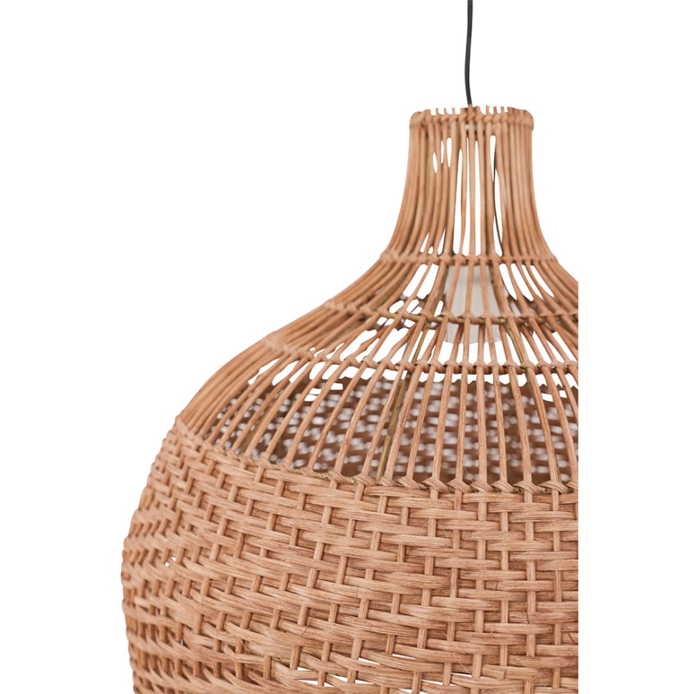 Suspension couleur naturelle en rotin — vue 3