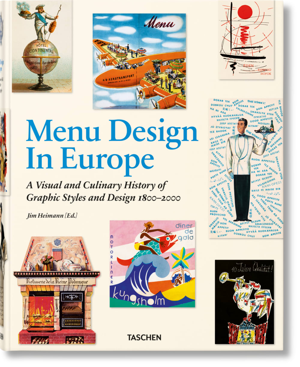 TASCHEN Menu Design in Europe (Deutsch, Französisch, Englisch) Mehrfarbig Papier