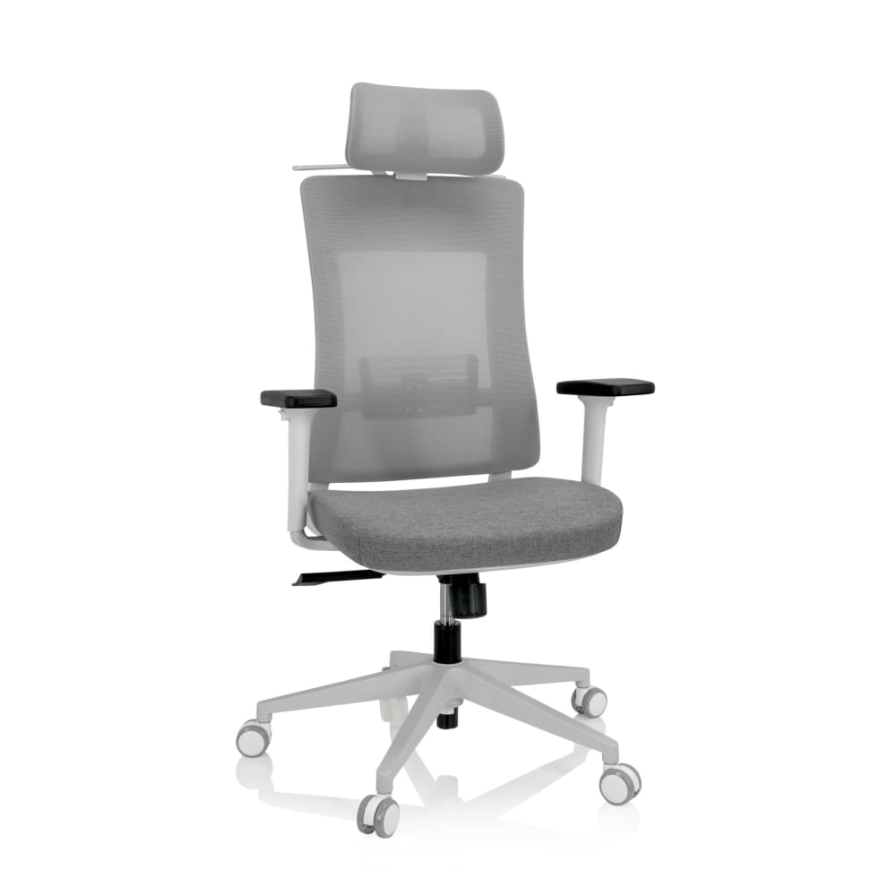 hjh OFFICE Profi Bürostuhl aus Stoff / Netzstoff, Grau Grau