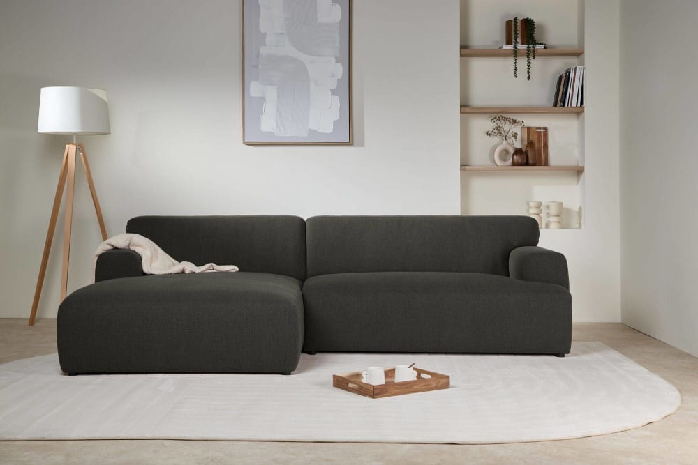 Canapé angle gauche 5 places vert foncé - Maisons du Monde