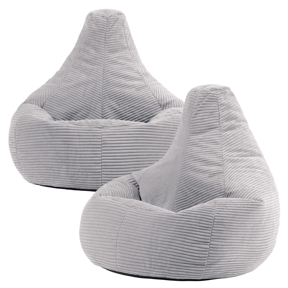 Lot de 2 poufs poire - dossier