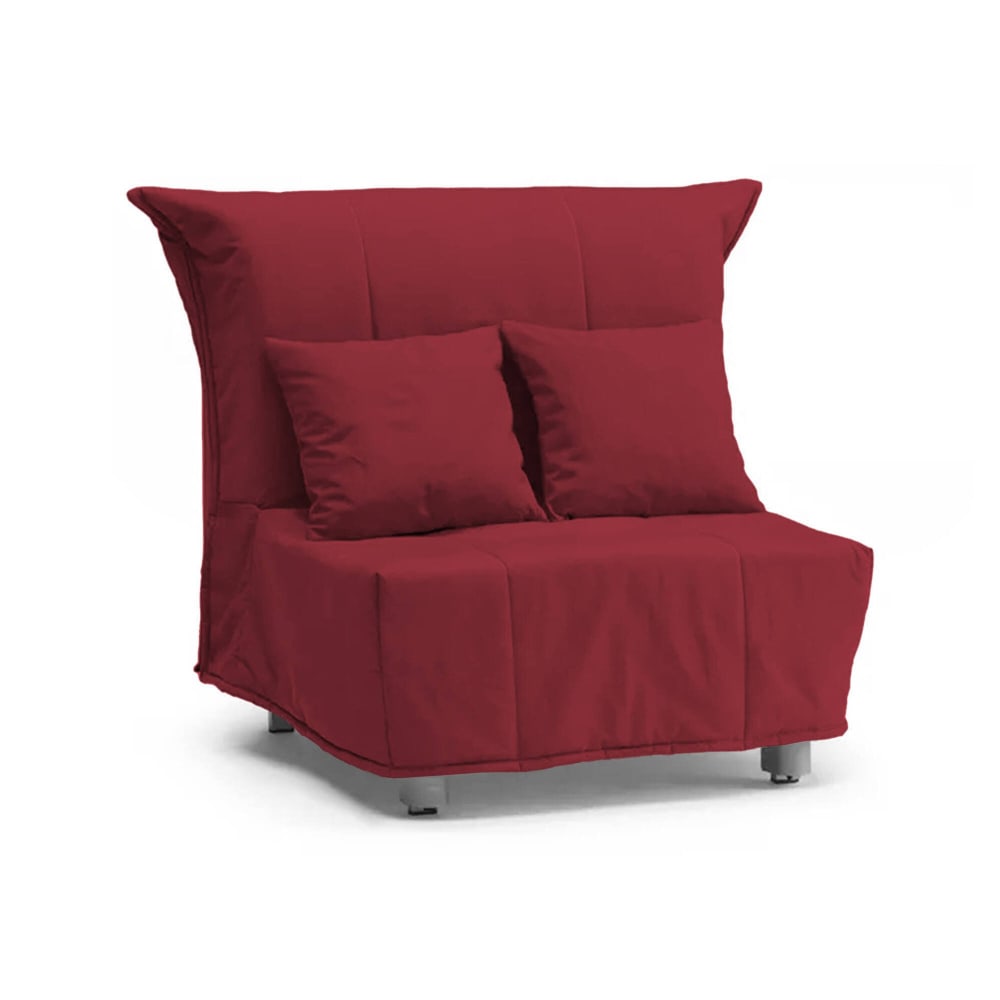 Talamo Italia Sessel aus rotem Stoff 85x90h85 cm style modern Öko-Tex Zertifikat - Metall