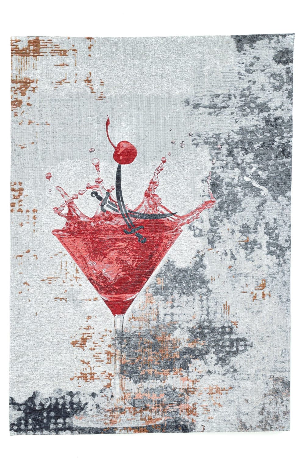 THEKO Teppich aus Polyester und Baumwolle gewebt rot 60x90 cm - Pes - Polyester