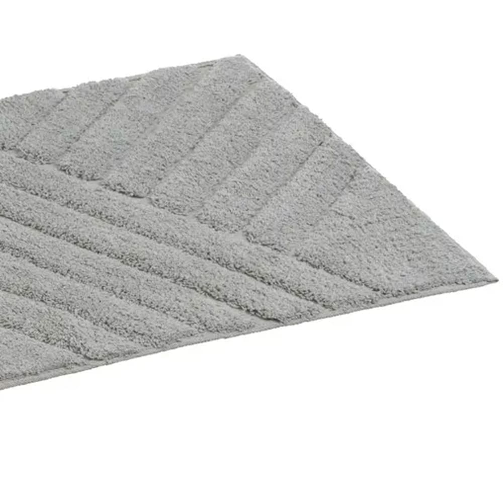 Tapis de bain 100% coton gris 70x45cm - Maisons du Monde