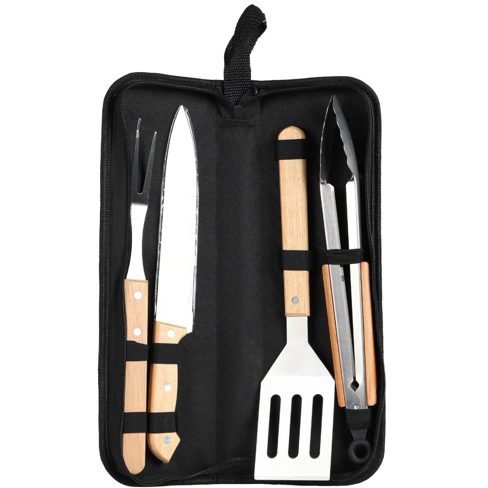 Malette barbecue 4 ustensiles