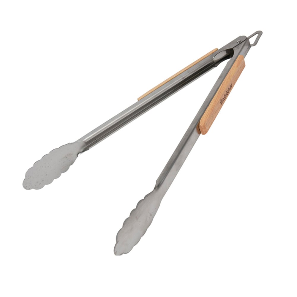 Pince pour barbecue inox et bambou 45cm