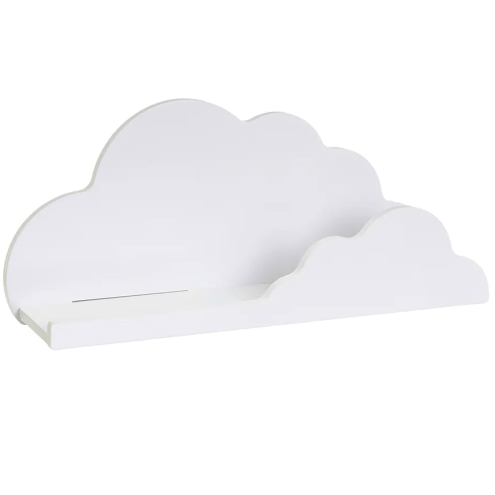 Étagère murale enfant blanc nuage 60x12x26cm