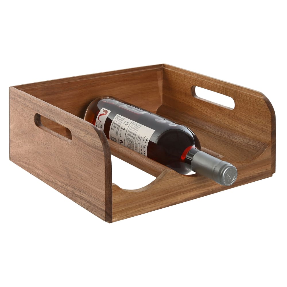 Porte bouteilles en bois d'acacia empilable 29x26x12cm - Maisons du Monde