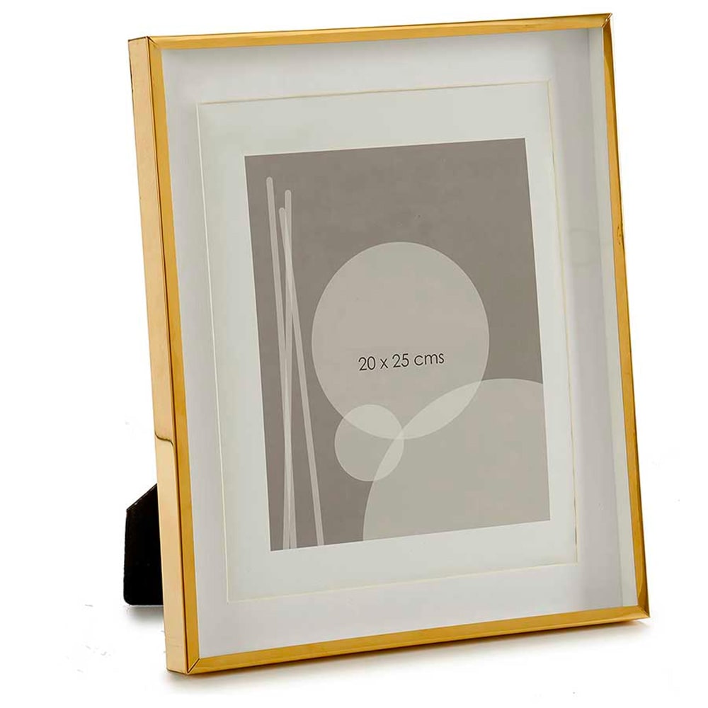 Cadre photo à poser en aluminium doré 25x30cm