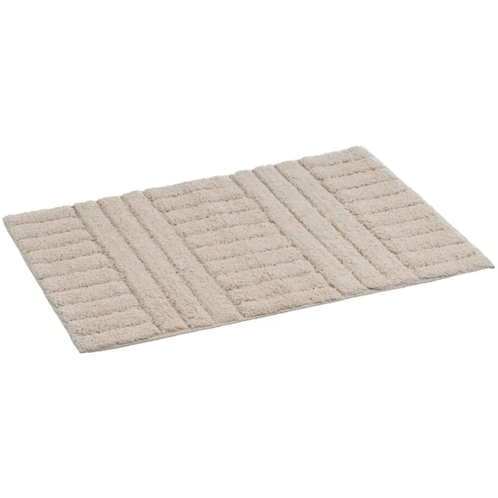 Tapis de bain 100% coton beige 70x45cm