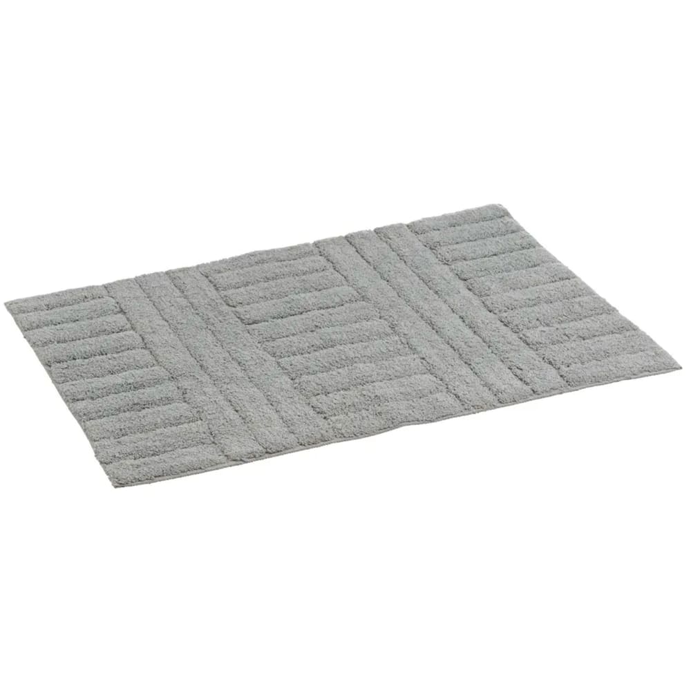 Tapis de bain 100% coton gris 70x45cm