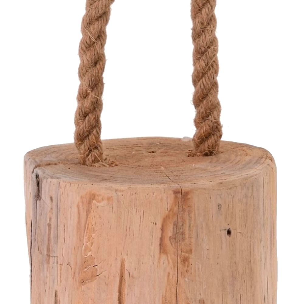Cale-porte teck et corde 14x14x14cm - Maisons du Monde