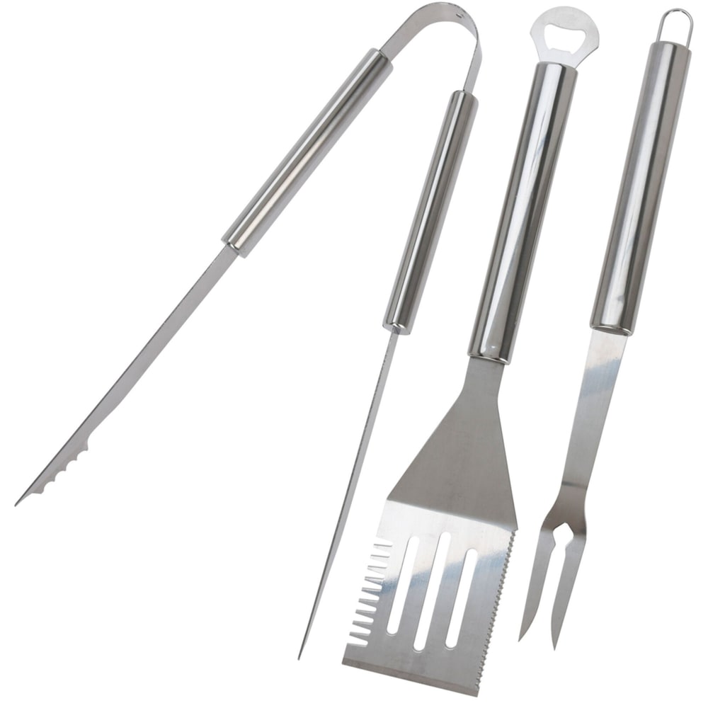 Set de 3 ustensiles pour barbecue inox