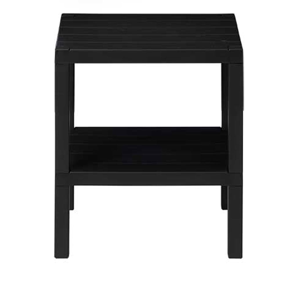 Table de chevet étagère noire 2 étages 32.5x38x46cm - Maisons du Monde